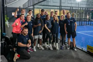 Cervo Group teamfoto tijdens een padel toernooi